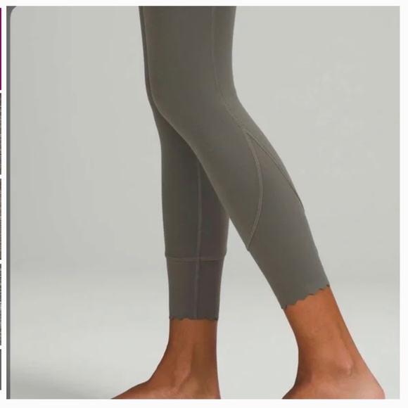 Lululemon Align™ Scalloped Hem High-Rise Tight 25" Grey Sage Size 6 - Picture 1 of 5